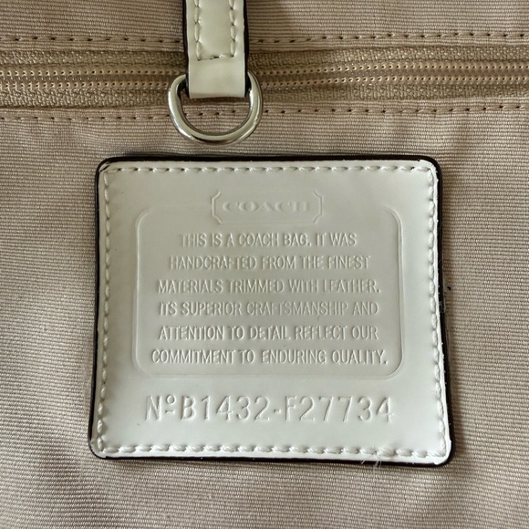 Rare Legacy Vintage Coach Signature Stripe Devon Jacquard Shoulder Bag Blue Cs - Picture 12 of 16